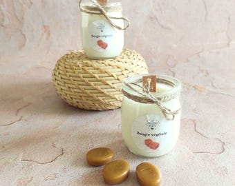 Scented candle made from natural vegetable wax | caramel, fig, almond and orange blossom fragrances
