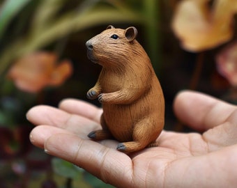 cute capybara made of polymer clay