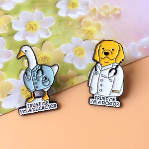 Doctor Enamel Pin | Medical Science Badge Pin | Lapel Pin | Collar Pin | Brooch Accessory | Enamel Pin Set | Gift for Her/Him