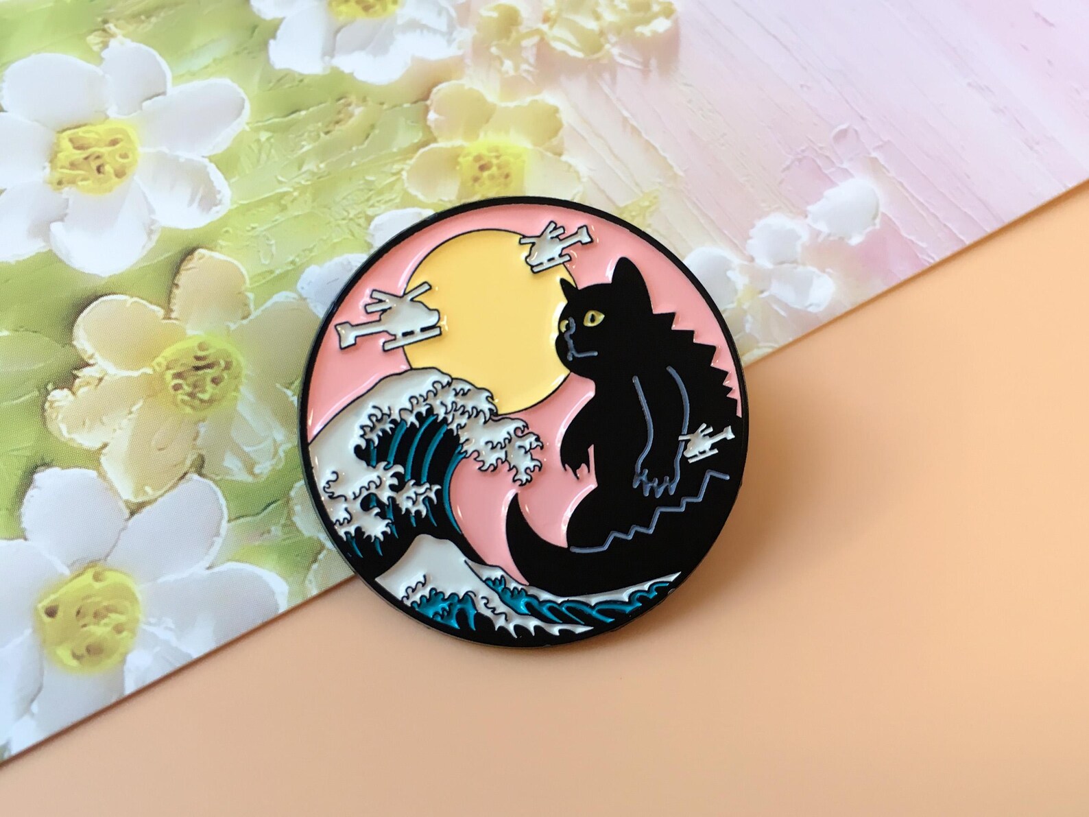 Sea Wave Enamel Pin | Creative Badge Pin | Lapel Pin | Collar Pin ...