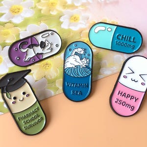 Pharmacist Enamel Pin | Medical Science Badge Pin | Lapel Pin | Collar Pin | Brooch Accessory | Enamel Pin Set | Gift for Her/Him
