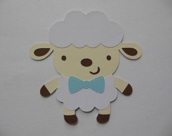 Farm Animal Cutouts - Lamb - Boy Birthday Party Decoration - Boy Baby Shower Decorations - Gender Reveal Party Decor - Set of 1