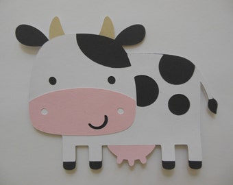 Farm Animal Cutouts - Cow Cutouts - Birthday Party Decoration - Baby Shower Decorations - Set of 1