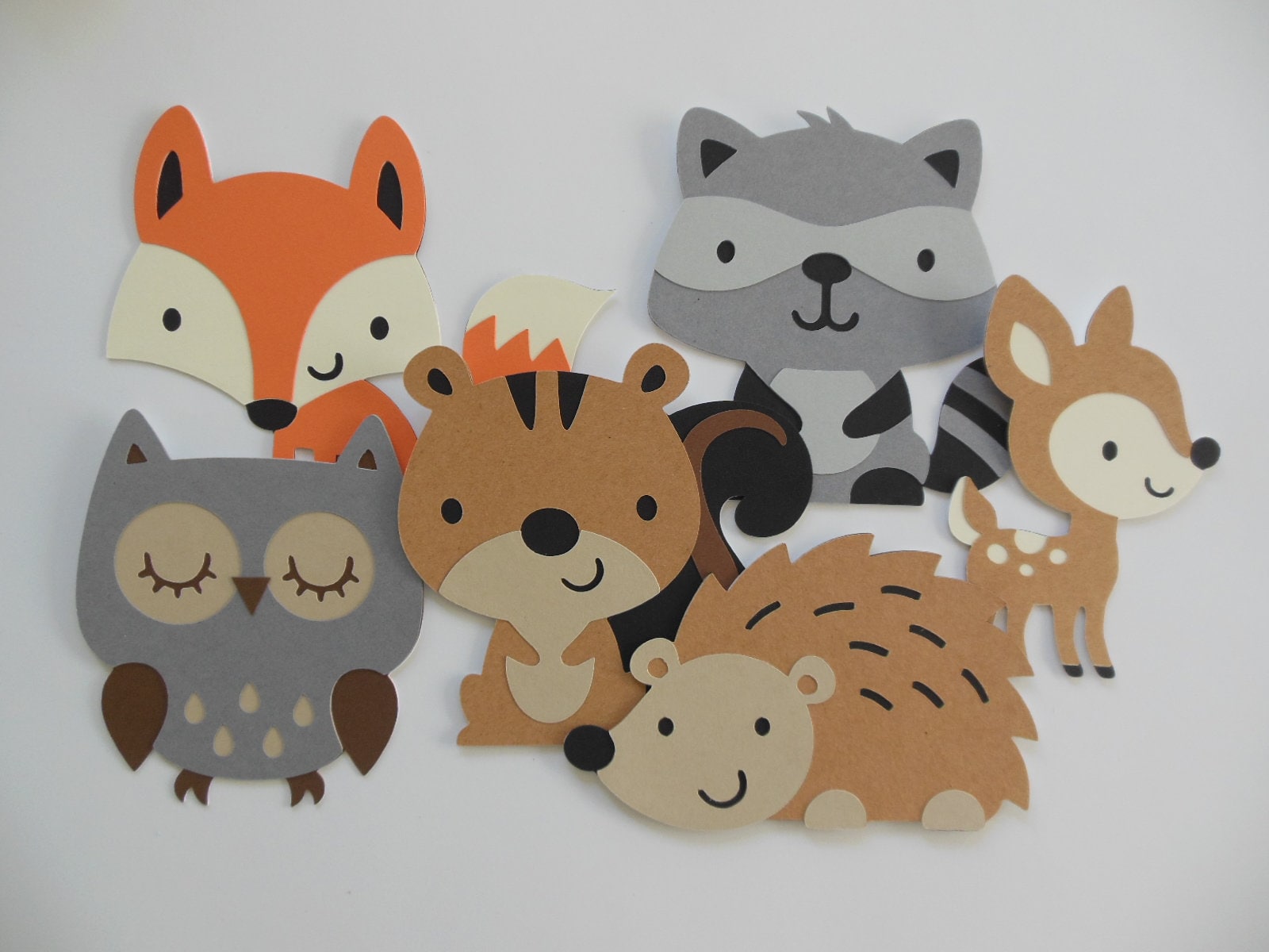 Woodland Forest Animal Cutouts Child Birthday Party Etsy
