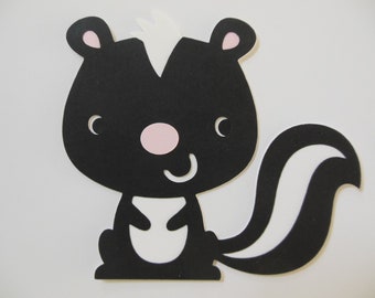 Skunk - Woodland Animal Cutout - Forest Animal Cutout - Gender Neutral Baby Shower Decorations