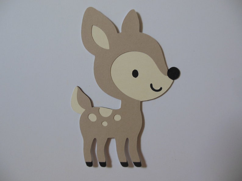 Honoson 45 Pcs Woodland Creatures Cutouts - Forest Animal Party Decor, Cake Toppers, Baby Shower Supplies