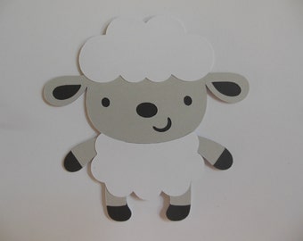 Farm Animal Cutouts - Lamb - Birthday Party Decoration - Baby Shower Decorations - Set of 1