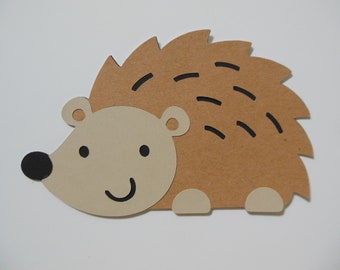 Hedgehog - Woodland Animal Cutout - Forest Animal Cutout - Gender Neutral Baby Shower Decorations - Child Birthday Decorations - Set of 1