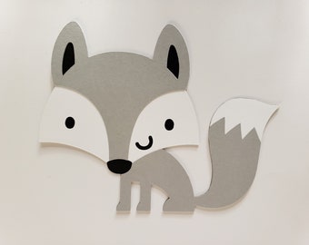 Fox - Woodland Animal Cutout - Forest Animal Cutout - Gender Neutral Baby Shower Decorations - Child Birthday Decorations - Set of 1