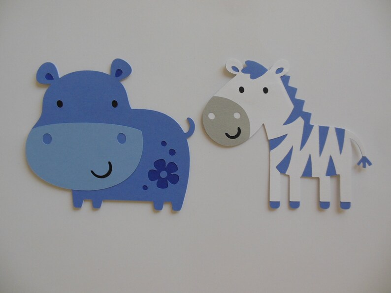 Giraffe Lion Baby Shower Decor Safari or Zoo Animal Cutouts Zebra Elephant Set of 6 Hippo and Monkey Birthday Party Decorations