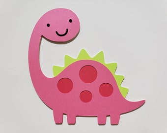 Dinosaur Cutout - Pink - Birthday Party Decoration - Set of 1