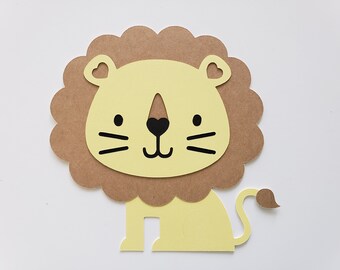 Lion Cutout - Safari or Zoo Animal - Chid Birthday Party Decoration - Baby Shower Decorations - Gender Reveal Party Decor - Set of 1