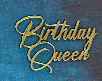 Acrylic Birthday Queen Cake Charm,Birthday Queen Cake Topper,Birthday Queen Cake Decorations