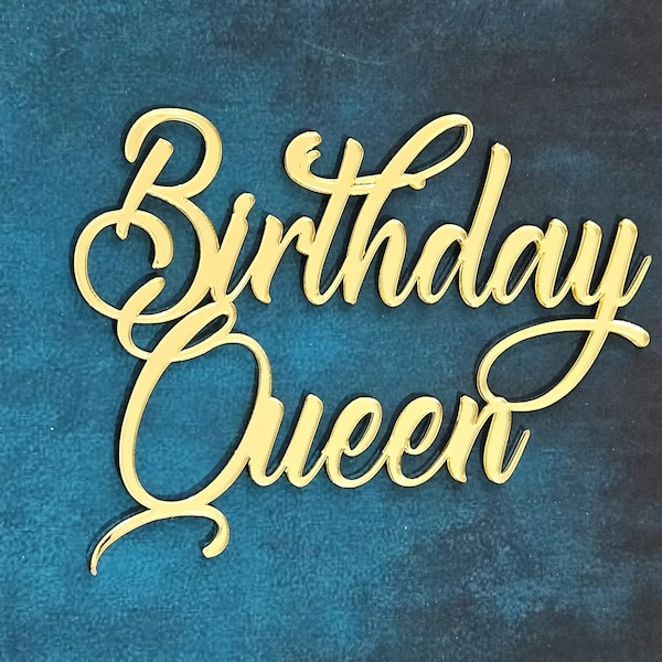 Acrylic Birthday Queen Cake Charm,Birthday Queen Cake Topper,Birthday Queen Cake Decorations