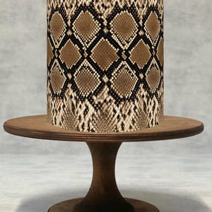 Snake Skin Cake Wrap Edible Python Pattern Cake Topper Jungle Animal Print Cake Decoration A4 Icing or Wafer Sheet Birthday Party!135