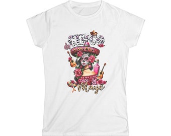 Cinco de Mayo Sugar Skull Leopard Senorita Shirt - Softstyle