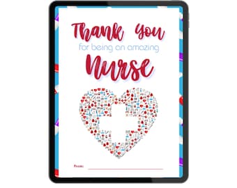 Nurse Appreciation Gift Card Holder, Printable Gift for Nurse, Nurse Week Gift