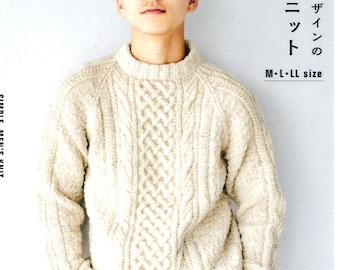 Patons Aran Knitting Pattern For Men/'s Sweater Jumper Size 34//44/"