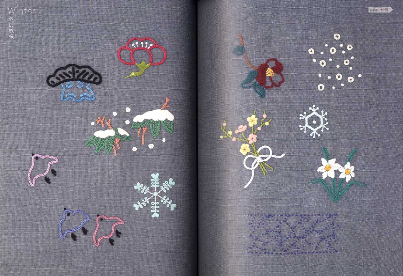 Traditional Japanese Cute Embroidery Designs Japanese Craft Etsy