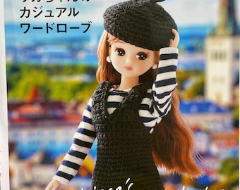 Licca Puppengröße Miniatur häkeln Casual Garderobe - japanisches Handwerksbuch