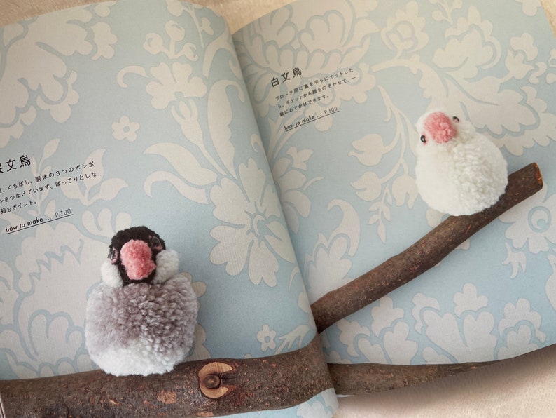 Cute Pom Pom ANIMALS by Trikotri Japanese Craft Book MM image 8