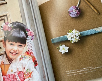 日本のつまみ細工の花モチーフ 50種類の花のデザイン - 日本の工芸書
