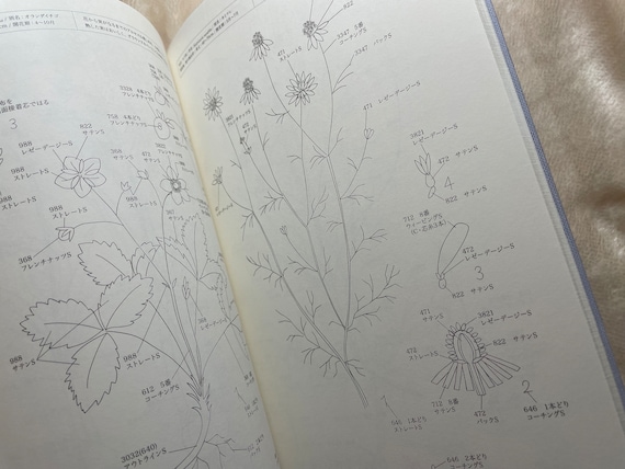 Kazuko Aoki Embroidered Garden Flowers - Japanese Craft Book MM