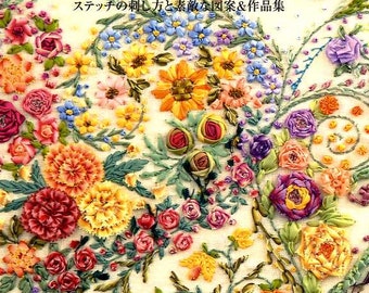 Ribbon Stitches Embroidery by Yukiko Ogura - Japanese Craft Book MM