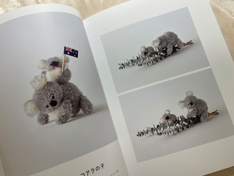 Nuigurumi Stuffed Animal Pom Pom ANIMALS by Trikotri Japanese Craft Book image 2