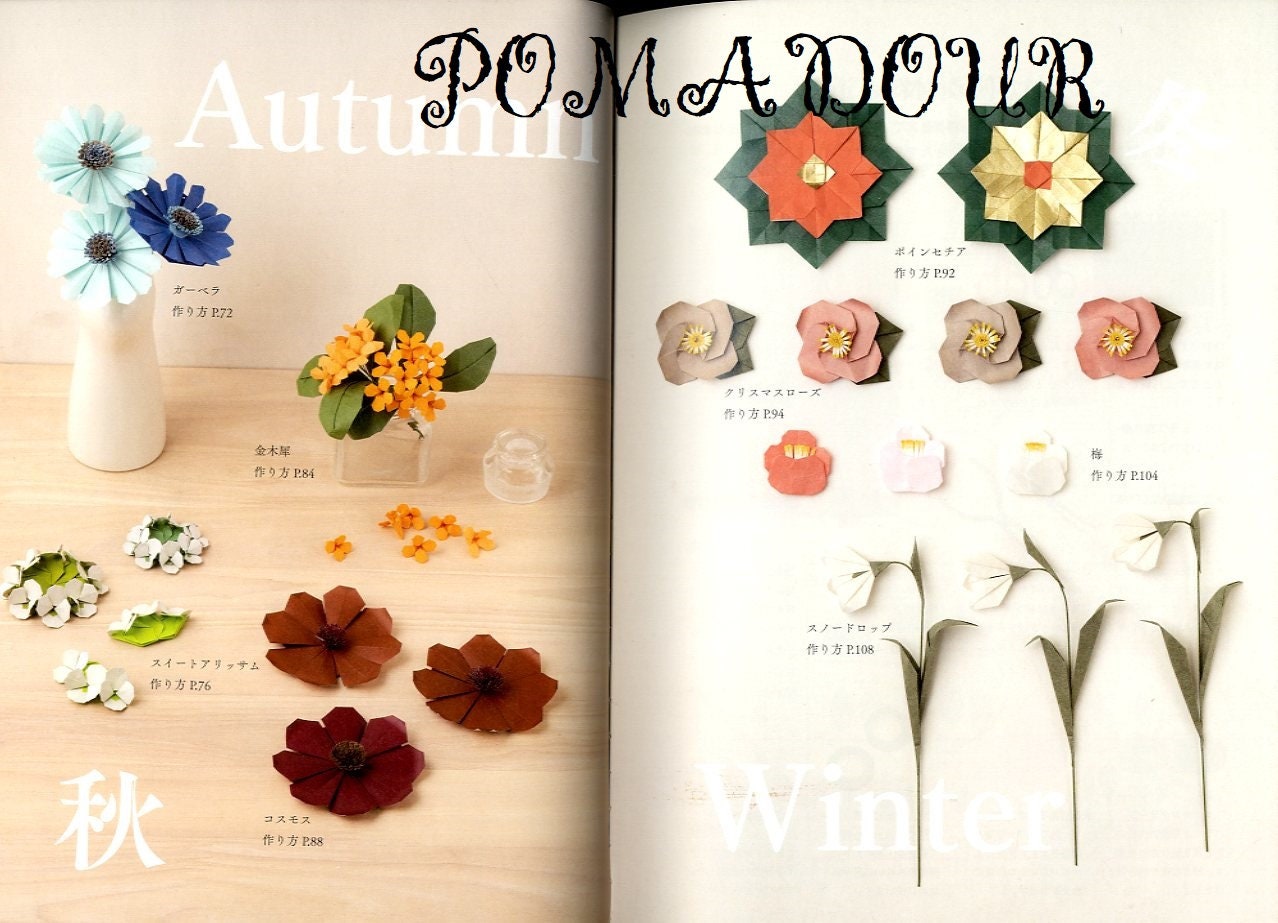 Fleurs Origami De Nanahoshi Livre Dartisanat Japonais Etsy France Fleurs Origami De Nanahoshi Livre Dartisanat Japonais Etsy France