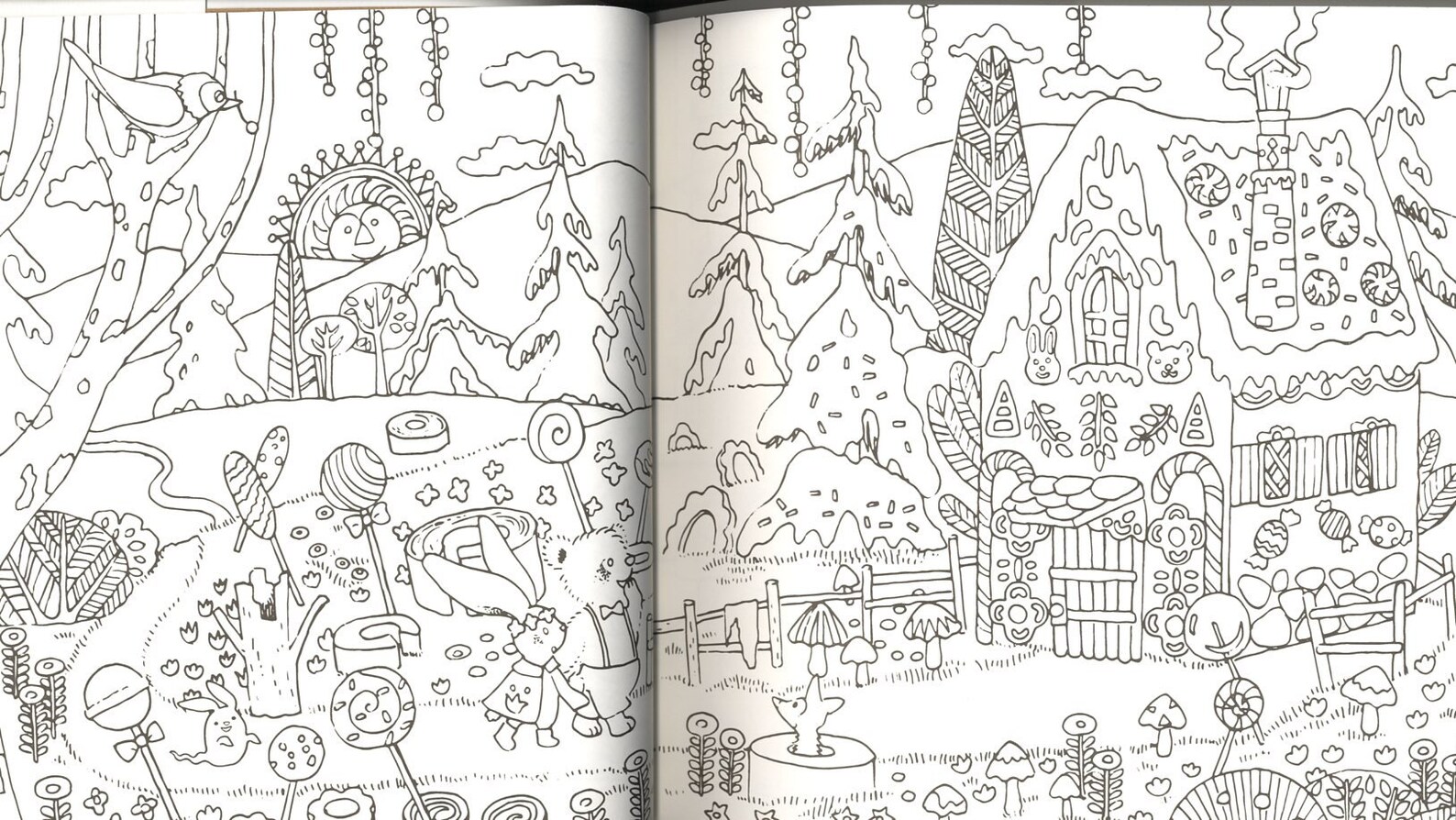 Animal's Fantasy Season Coloring Book Japanese Coloring | Etsy