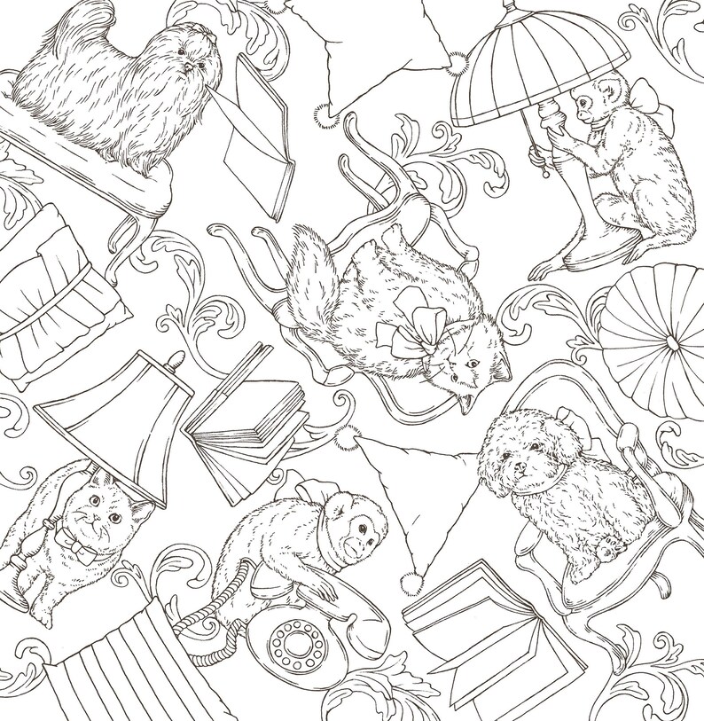 Download Symphony of Cute Animals Japanese Coloring Book by Kanoko ...