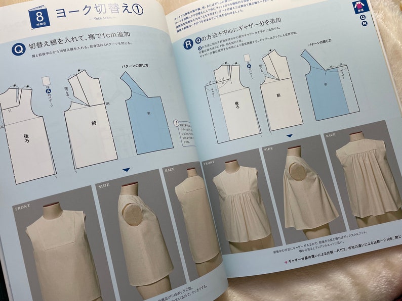 Bunka Fashion School Tops Pattern Lesson - Japanese Craft Pattern Book ...