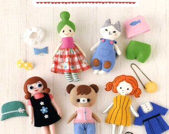 CUTE Felt Dolls and Their Clothes - Japanese Craft Book