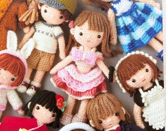 かぎ針編みの着せ替え人形 - 日本のクラフトブック - Etsy 日本