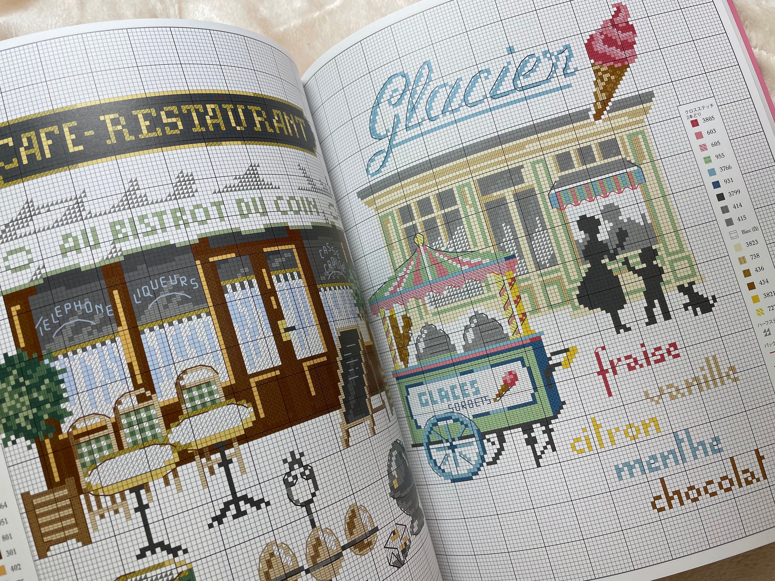 Let's Tour Pretty Stores in Paris Cute CROSS STITCH Designs