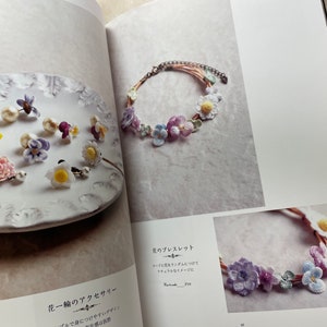 Luna Heavenly Small Flower Crochet Accessories Japanese Craft Pattern Book MM image 5