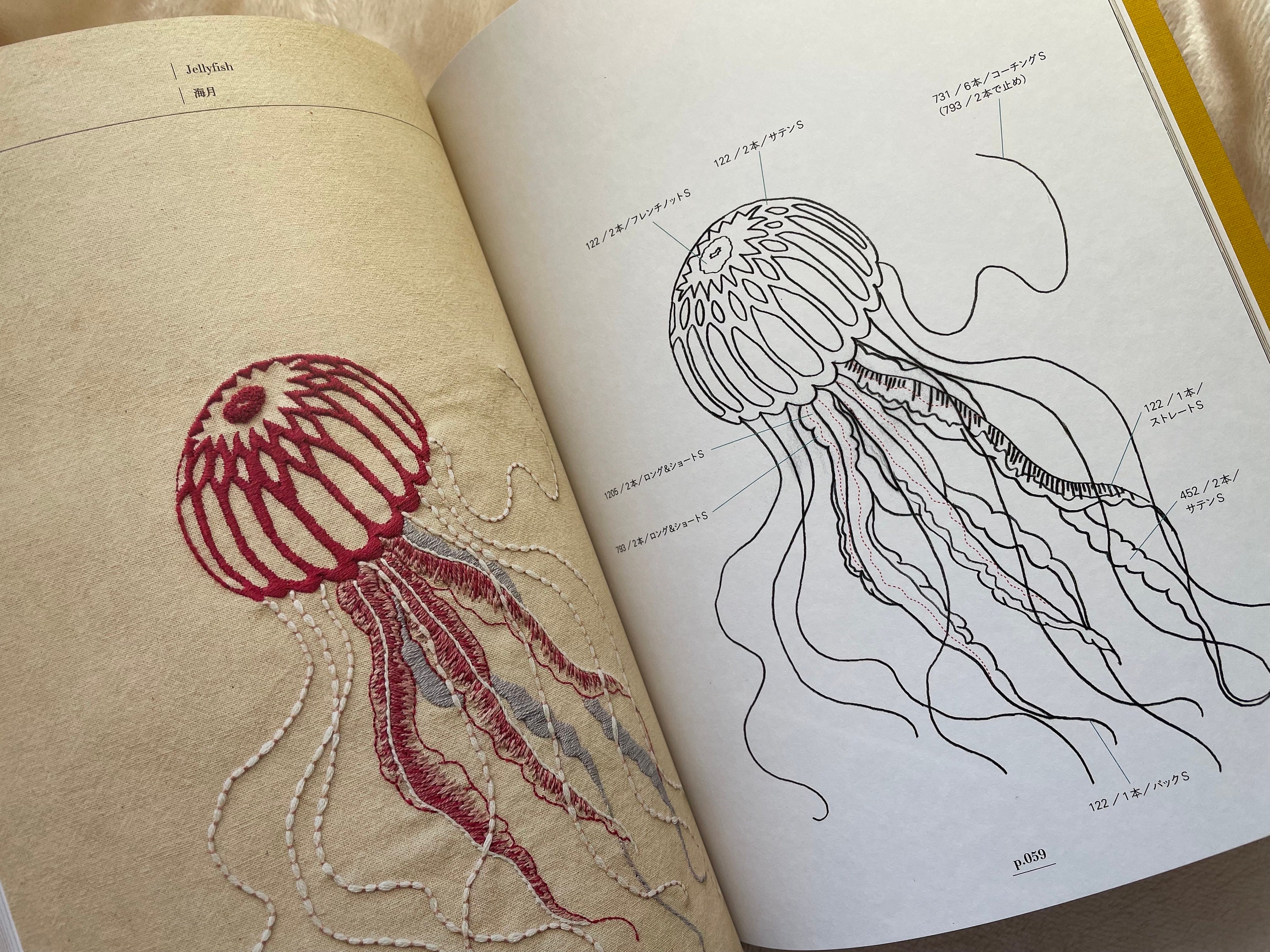 An Embroidered Book of Natural History Motifs - Japanese Craft