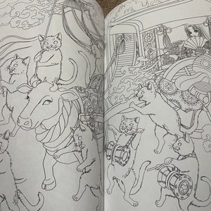 Livre de coloriage filles et chats modernes Nelco Neco Livre de coloriage japonais image 7