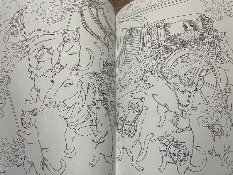 Livre de coloriage filles et chats modernes Nelco Neco Livre de coloriage japonais image 7