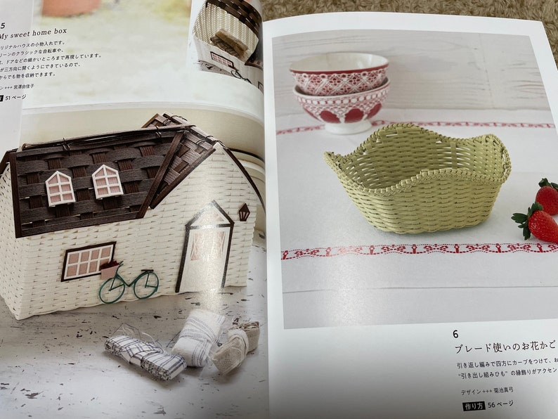 Låt oss göra korgar, väskor och miniatyrföremål av Craft Bands - japansk hantverksbok bild 5