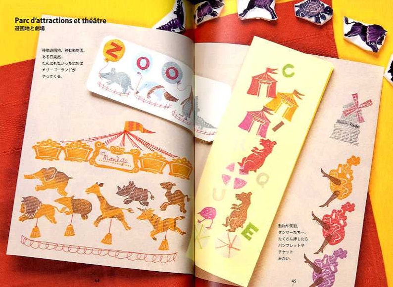 France Design Eraser Stamp Book Japanese Craft Book Etsy