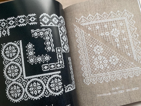 Elegant Lace Patterns in Cross Stitch - Japanese Embroidery Craft