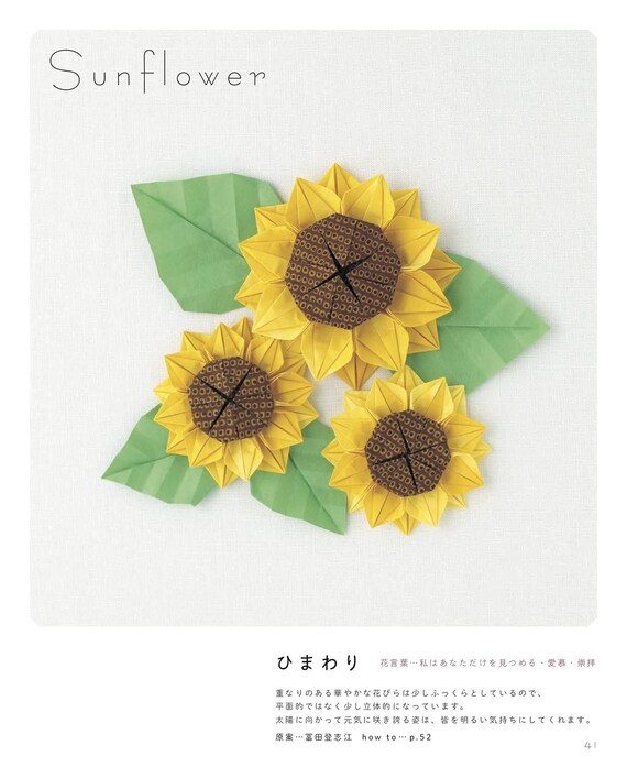 Flowers Origami Japanese Craft Book Etsy Denmark