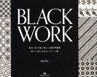 Black Work Embroidery by Mifu - Japanese Craft Book