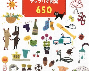 One Point Embroidery and Applique 650 - Japanese Craft Book