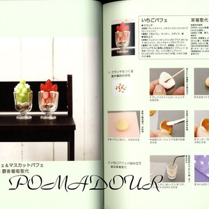 May include: A step-by-step guide on how to make a miniature strawberry and green grape parfait. The image shows the process of making the parfait, including the ingredients and tools needed. The text in the image reads "Strawberry Parfait" and "Muscat Grape Parfait".