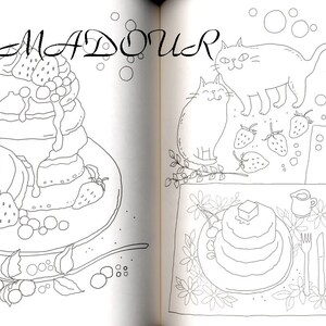 Whimsical Cats Coloring Lesson Book Japanese Coloring Book image 7