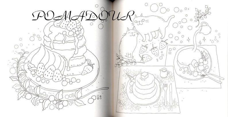 Whimsical Cats Coloring Lesson Book Japanese Coloring Book image 7