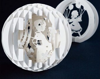 Boule à découper en papier 3D personnalisable par Seiji Tsukimoto - Livre d'artisanat japonais en kirigami